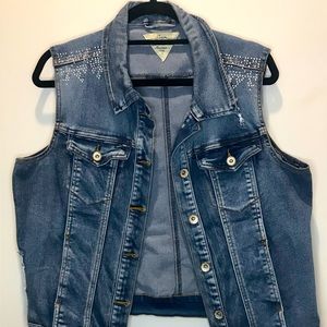 Dkin Distressed Denim Vest